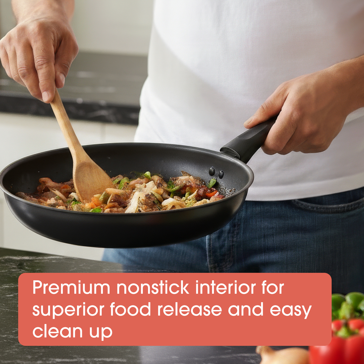 Additional angle: For searing, frying and everyday cooking – aluminium – RACO Everyday Essentials Nonstick Induction Deep Open Frypan 32cm With Helper Handle