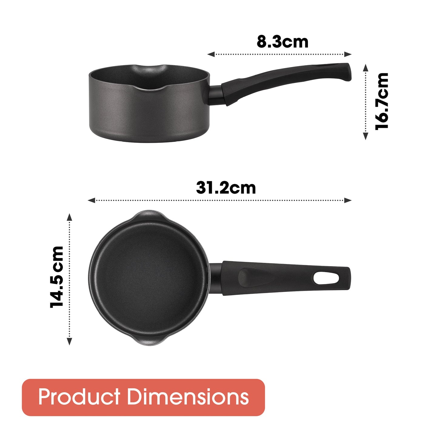 RACO Everyday Essentials Nonstick Induction Open Milkpan 14cm