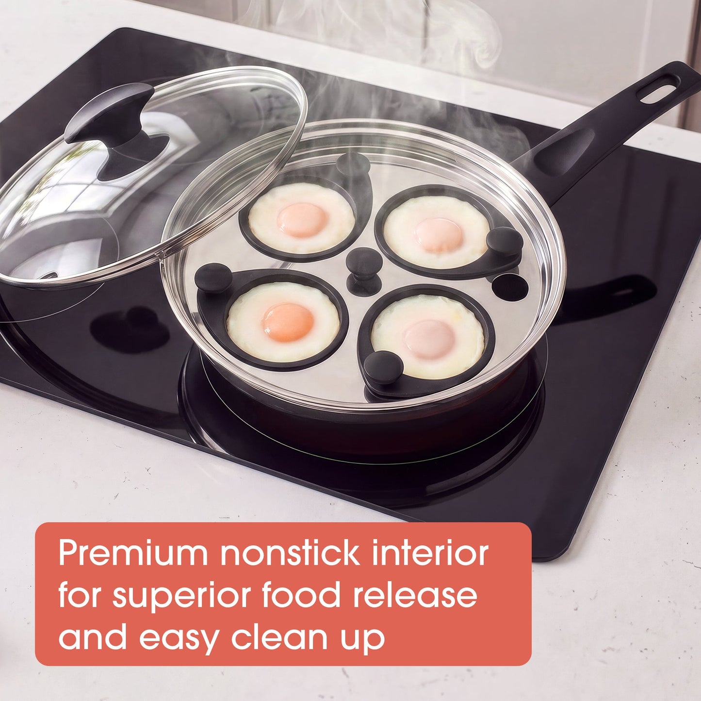 RACO Everyday Essentials Nonstick Induction Egg Poacher 20cm