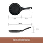 Full display view: For searing, frying and everyday cooking – ceramic nonstick coated aluminium – Essteele Per Domani Ceramic Induction Open French Skillet 20cm