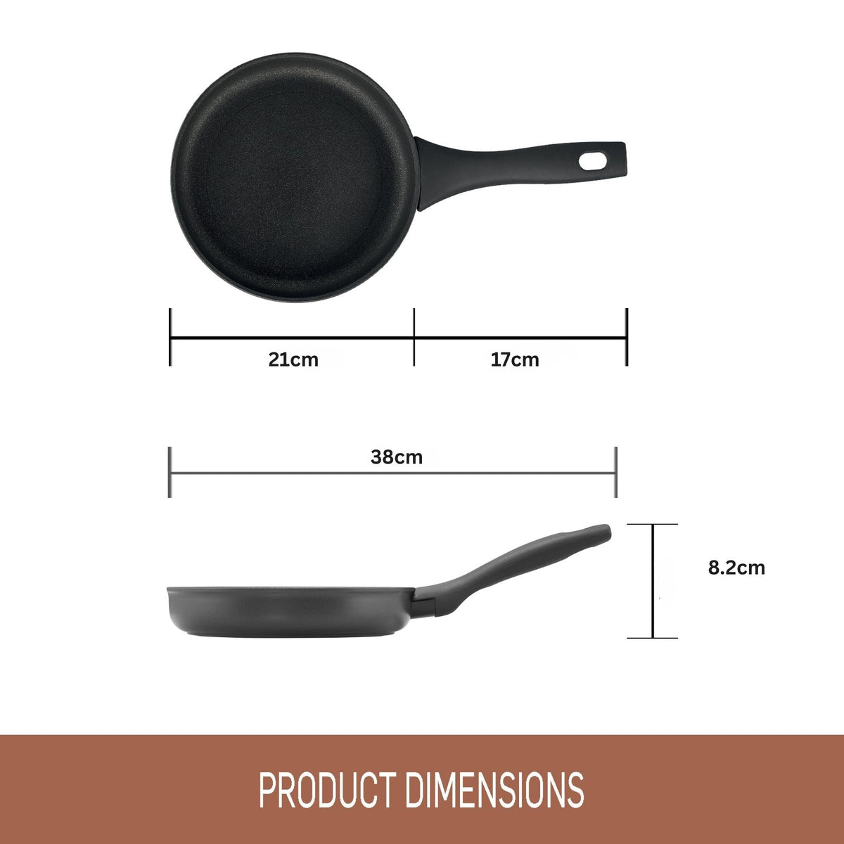 Full display view: For searing, frying and everyday cooking – ceramic nonstick coated aluminium – Essteele Per Domani Ceramic Induction Open French Skillet 20cm