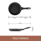 Full display view: For searing, frying and everyday cooking – ceramic nonstick coated aluminium – Essteele Per Domani Ceramic Induction Open French Skillet 24cm