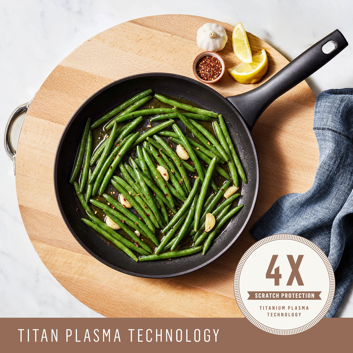 For searing, frying and everyday cooking – ceramic nonstick coated aluminium – Essteele Per Domani Ceramic Induction Open French Skillet 30cm