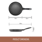 Full display view: For searing, frying and everyday cooking – ceramic nonstick coated aluminium – Essteele Per Domani Ceramic Induction Open French Skillet 30cm