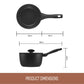 Full display view: For soups and sauces – ceramic nonstick coated aluminium – Essteele Per Domani Ceramic Induction Covered Saucepan 20cm/2.8L