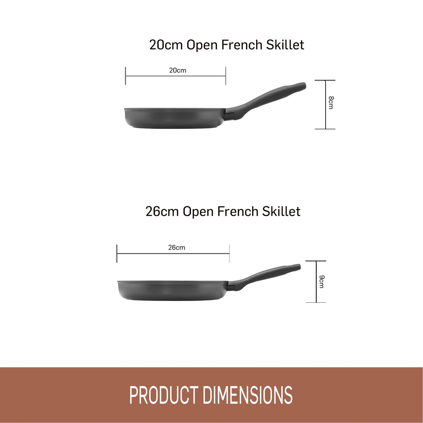 Essteele Per Domani Ceramic Induction Open French Skillet Twin Pack 20/26cm