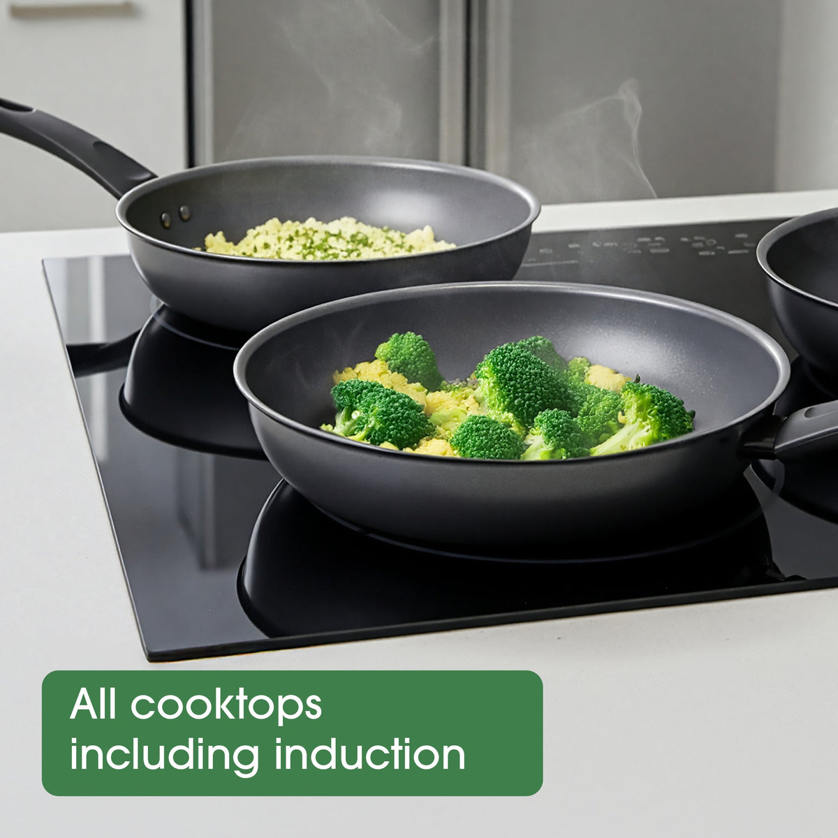 Additional angle: For searing, frying and everyday cooking – ceramic-coated aluminium – RACO Ceramic Essentials Induction Deep Open Frypan 20cm