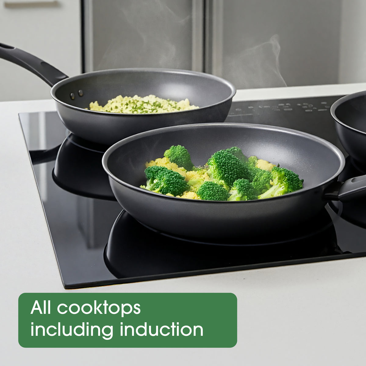 Additional angle: For searing, frying and everyday cooking – ceramic-coated aluminium – RACO Ceramic Essentials Induction Deep Open Frypan 24cm