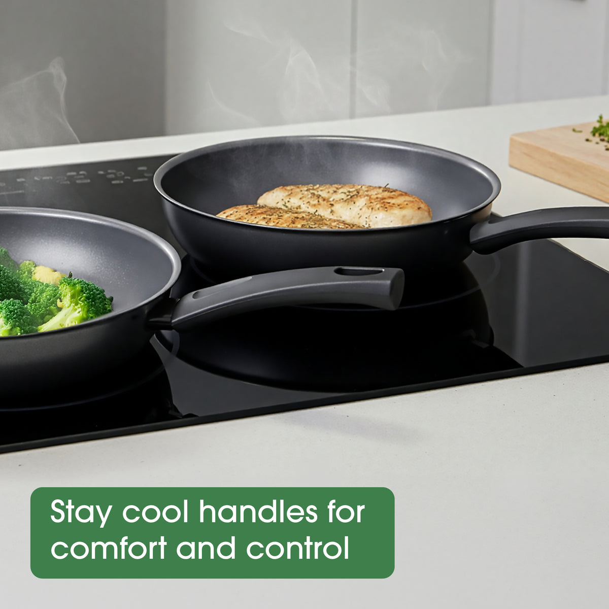 Full display view: For searing, frying and everyday cooking – ceramic-coated aluminium – RACO Ceramic Essentials Induction Deep Open Frypan 24cm