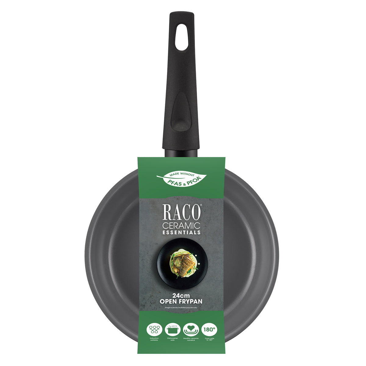 Additional angle: For searing, frying and everyday cooking – ceramic-coated aluminium – RACO Ceramic Essentials Induction Deep Open Frypan 24cm