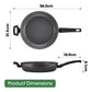 For searing, frying and everyday cooking – ceramic-coated aluminium – RACO Ceramic Essentials Induction Deep Open Frypan 30cm With Helper Handle