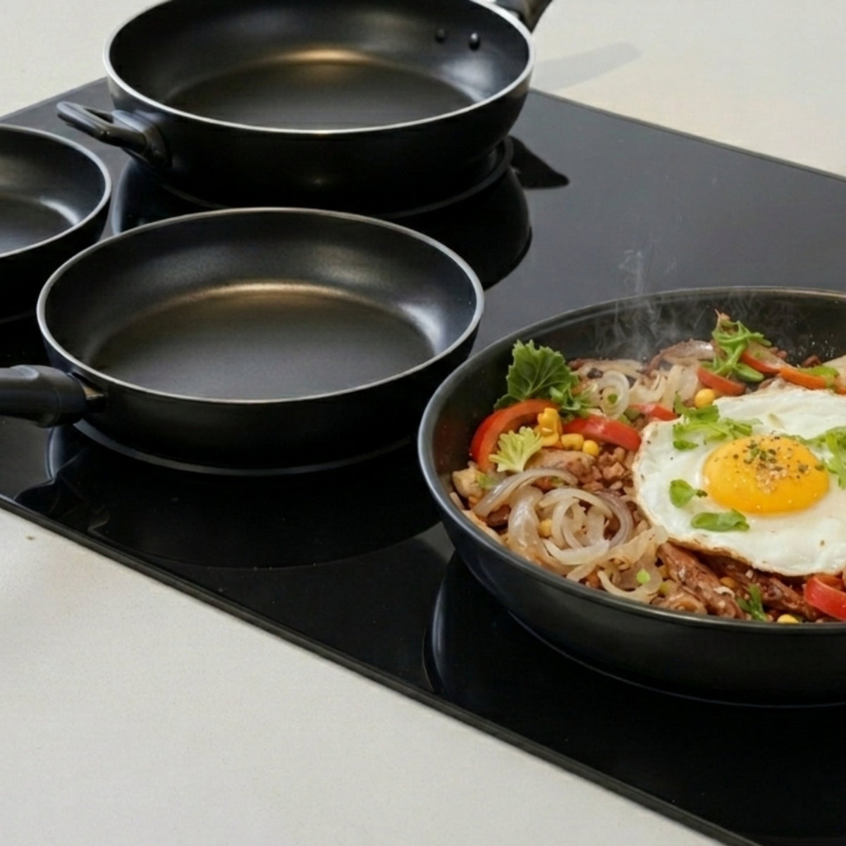 Product detail view: For searing, frying and everyday cooking – aluminium – RACO Everyday Essentials Nonstick Induction Deep Open Frypan 32cm With Helper Handle