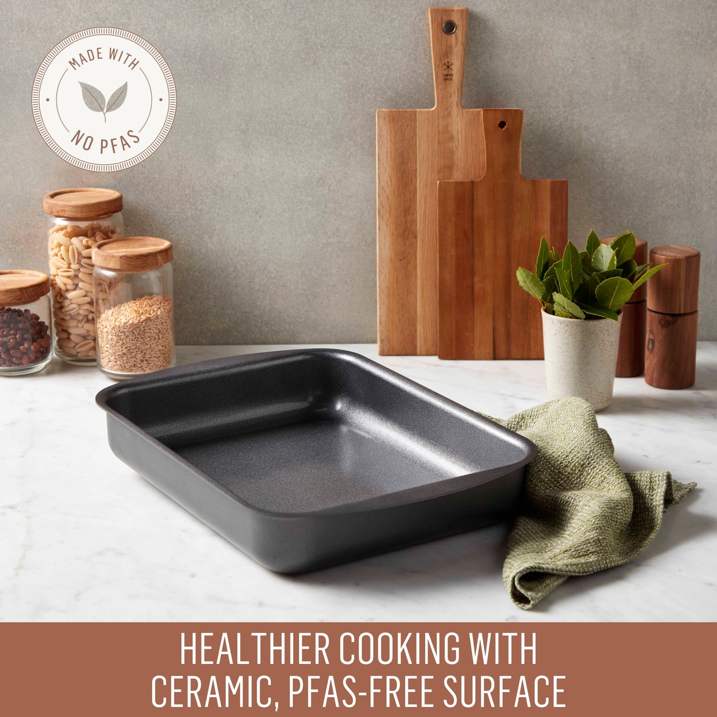 Essteele Per Benessere Ceramic Nonstick Roaster Medium 31 x 23cm