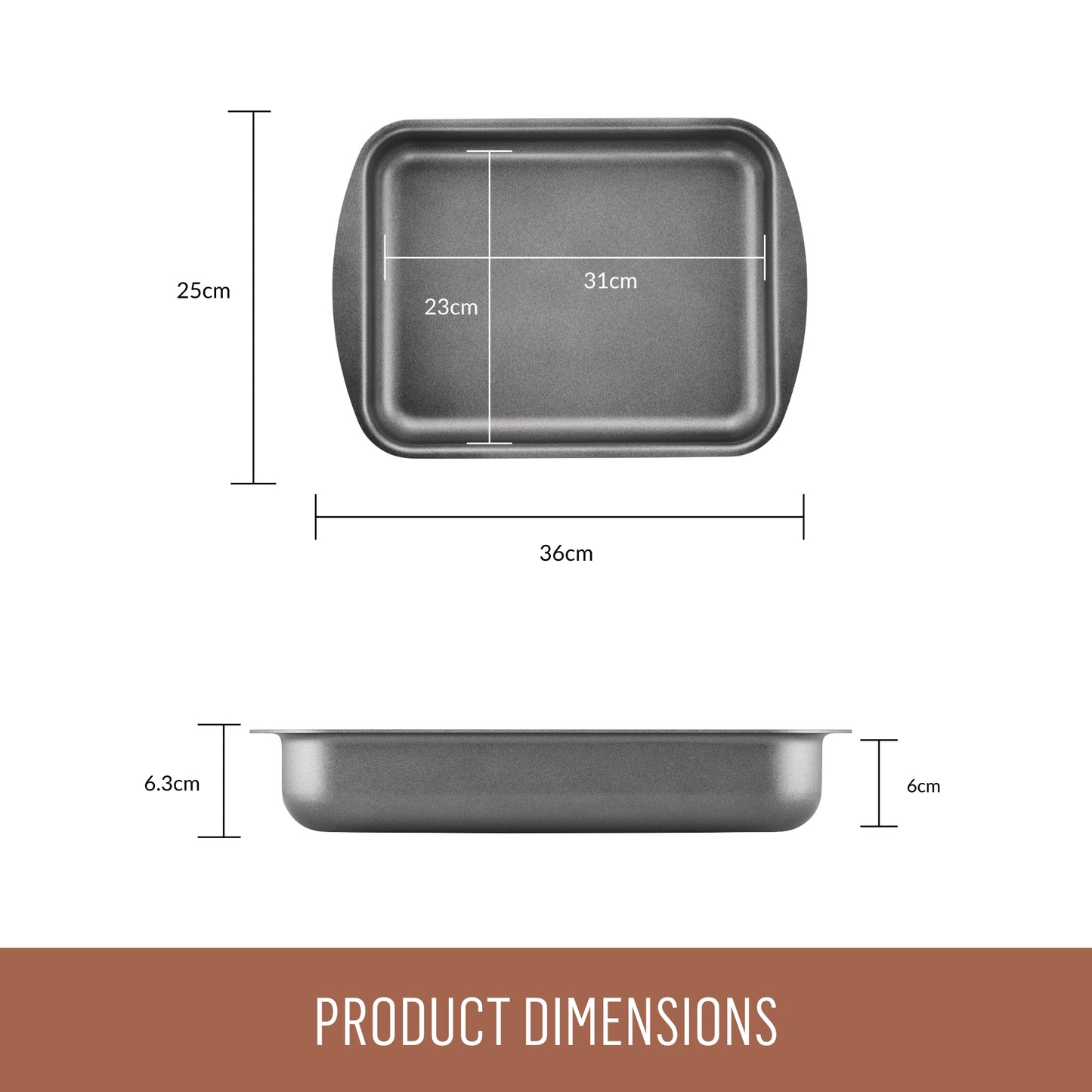 Essteele Per Benessere Ceramic Nonstick Roaster Medium 31 x 23cm