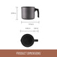 Essteele Per Benessere Ceramic Nonstick Induction Open Milkpan 14cm/1.9L