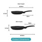 RACO Stoneforge Nonstick Induction Frypan Twin Pack 24cm & 28cm