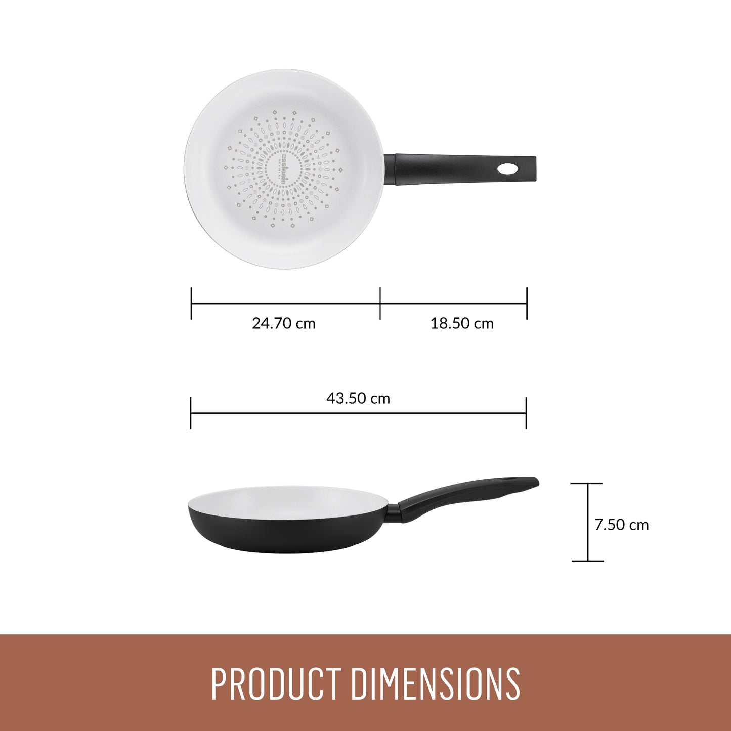 Essteele Essenza Ceramic Nonstick Induction Open French Skillet 24cm