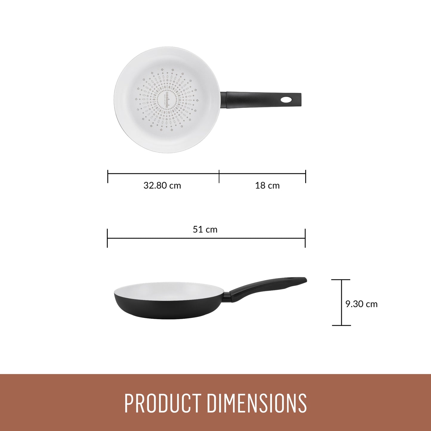 Essteele Essenza Ceramic Nonstick Induction Open French Skillet 32cm