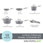 Rachael Ray Cucina Nonstick 10 Piece Cookware Set Grey