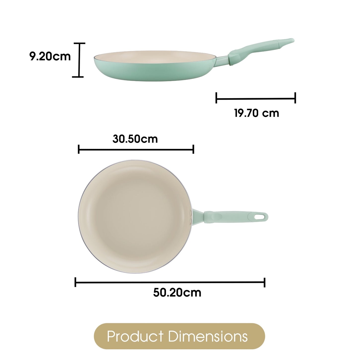 RACO SmartStart Ceramic Nonstick Induction Open Frypan 30cm Lichen
