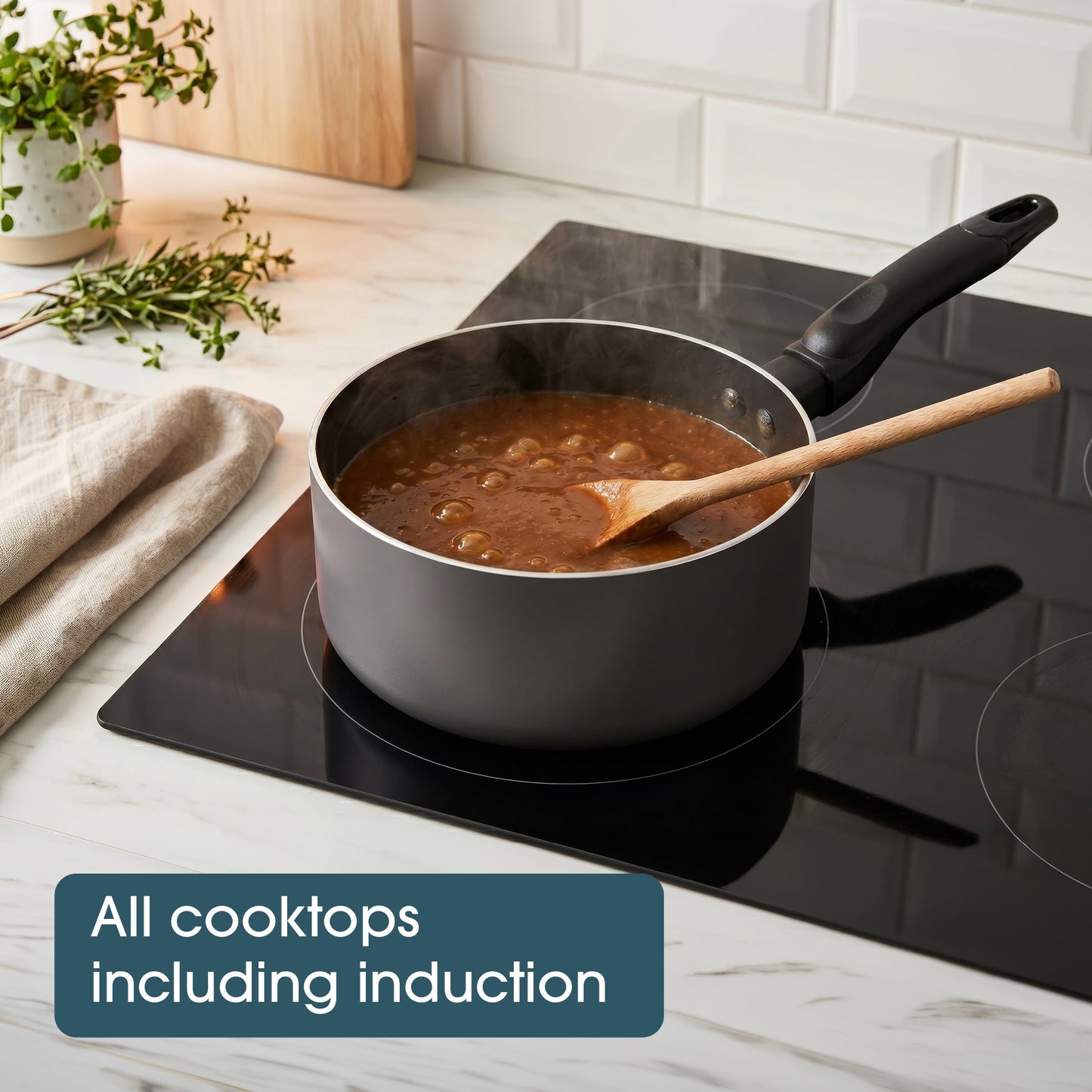 RACO SmartStart Ceramic Nonstick Induction Open Frypan 24cm Grey