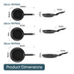 RACO SmartStart Ceramic Nonstick Induction Triple Pack Frypans 20/24/30cm Grey
