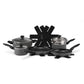 RACO SmartStart Ceramic Nonstick Induction 6 Piece Cookware Set With Pan Protectors Grey