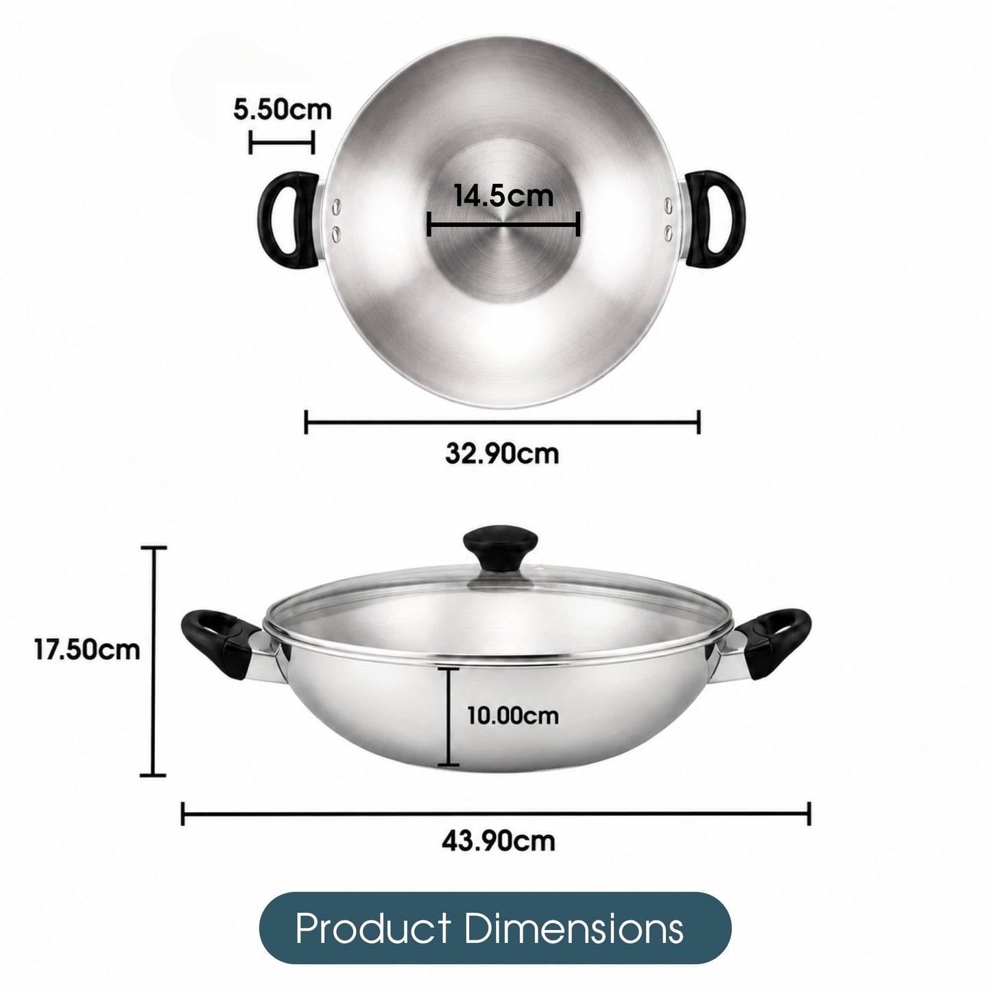 RACO SmartStart Stainless Steel Induction Covered Wok 32cm