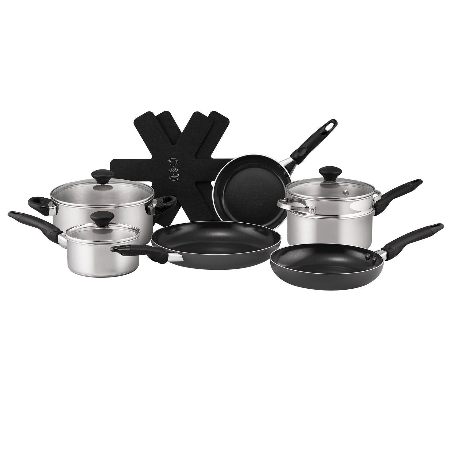 RACO SmartStart Duo Stainless Steel and Ceramic Induction 7 Piece Cookware Set