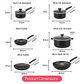 RACO Prime Nonstick 6 Piece Cookware Set + 3 Bonus Tools