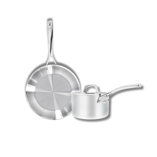 Essteele Per Sempre Clad Stainless Steel Induction Saucepan 16cm & Skillet 26cm