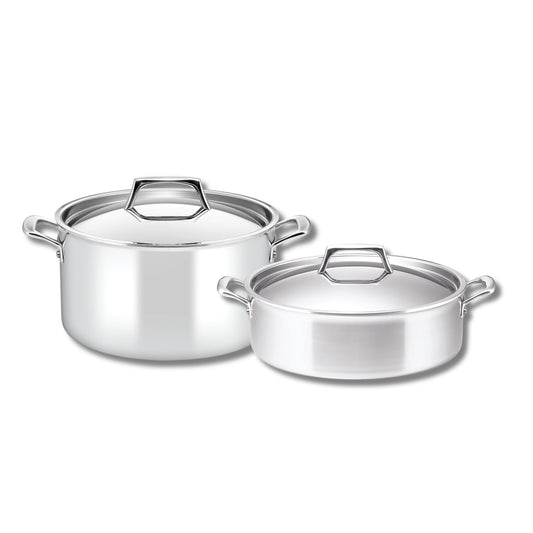 Essteele Per Sempre Clad Stainless Steel Induction Stockpot 26cm & Sauteuse 30cm