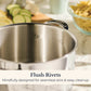 Full display view: for soups, stocks and pasta – tri-ply clad stainless steel – Anolon EverLast Tri-Ply Clad Stainless Steel Induction Covered Stockpot...
