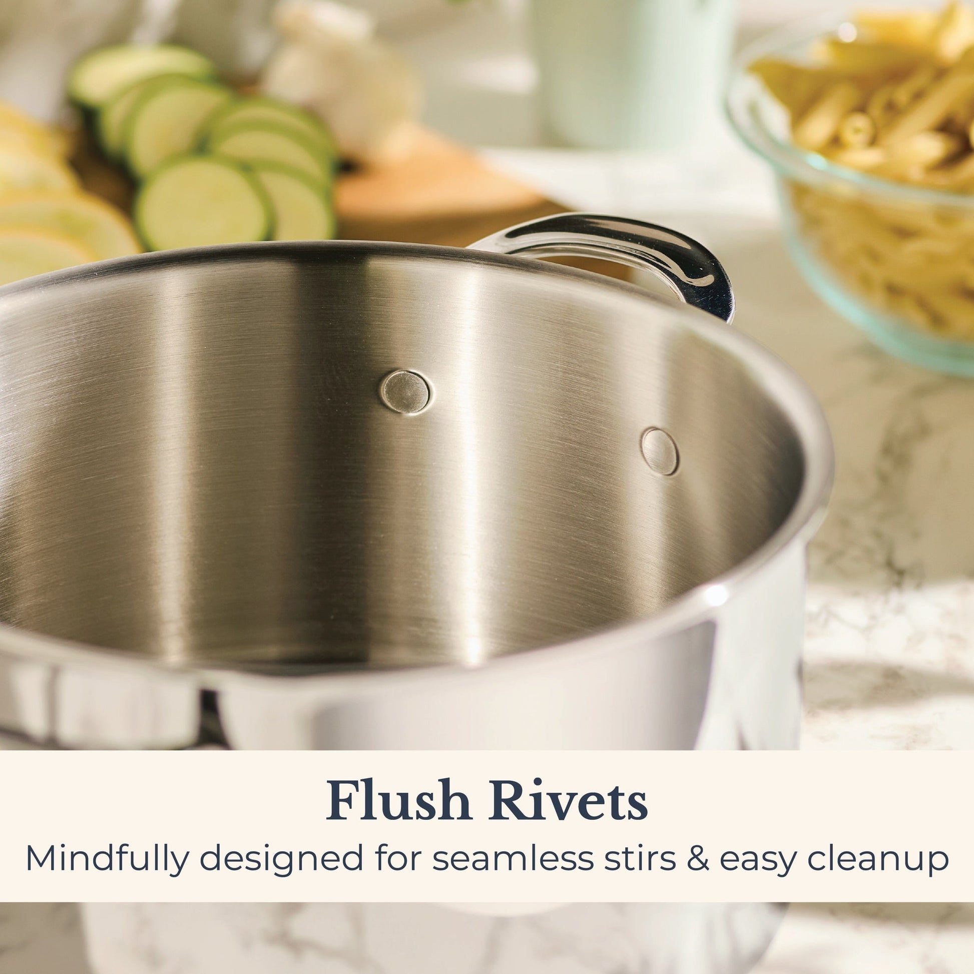 Full display view: for soups, stocks and pasta – tri-ply clad stainless steel – Anolon EverLast Tri-Ply Clad Stainless Steel Induction Covered Stockpot...