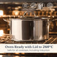 Product detail view: for soups, stocks and pasta – tri-ply clad stainless steel – Anolon EverLast Tri-Ply Clad Stainless Steel Induction Covered Stockpot...