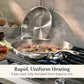 Close-up finish detail: for searing, frying and everyday cooking – tri-ply clad stainless steel – Anolon EverLast Tri-Ply Clad Stainless Steel Induction...