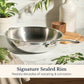 Anolon EverLast Tri-Ply Clad Stainless Steel Induction Open Stir-Fry with Helper Handle 32cm