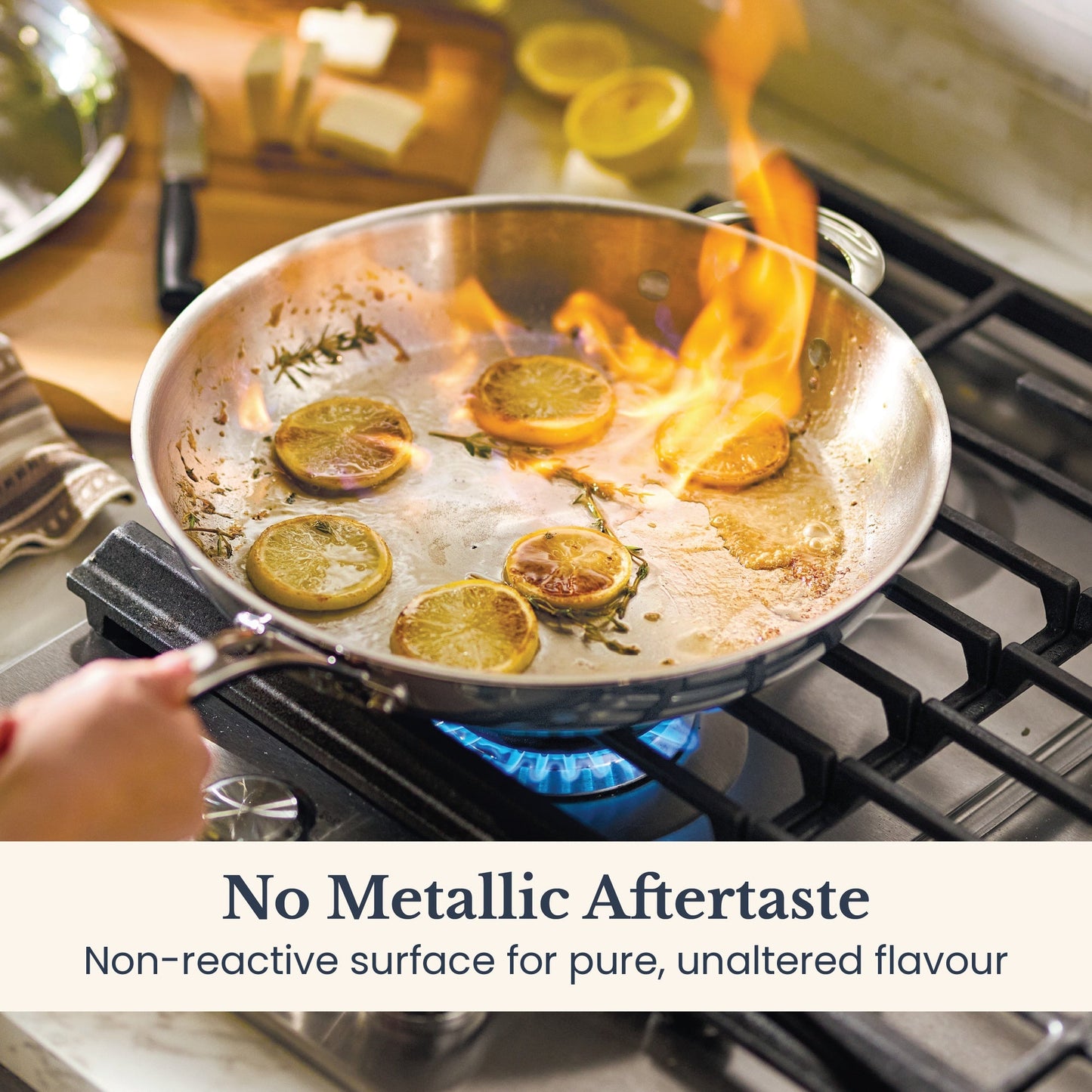 Anolon EverLast Tri-Ply Clad Stainless Steel Induction Covered Frypan with Helper Handle 32cm