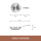 Essteele Eternità Clad Stainless Steel Induction Open French Skillet 26cm