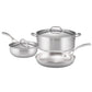 Essteele Eternità Stainless Steel 3 Piece Cookware Set Silver