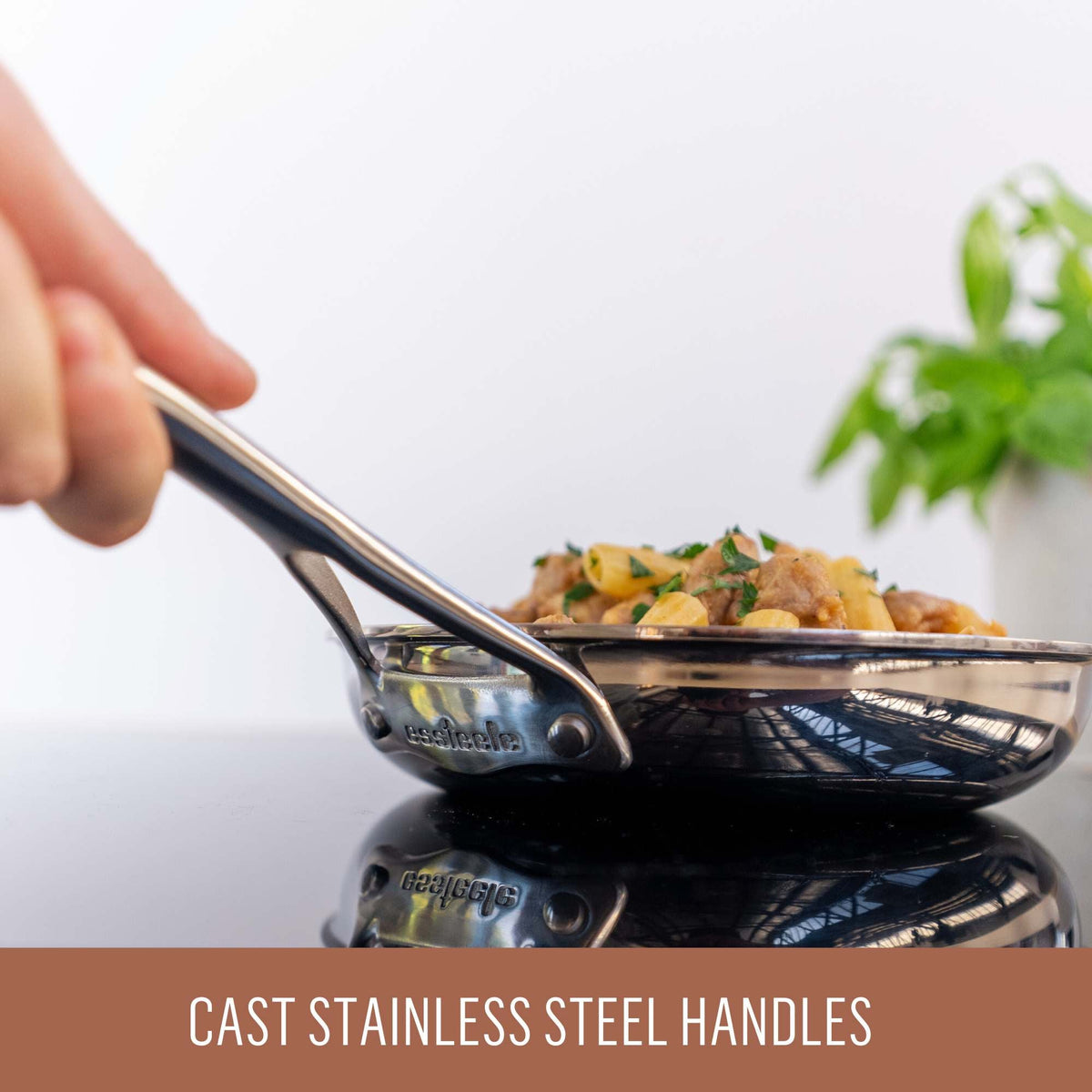 Essteele Eternità Stainless Steel 3 Piece Cookware Set Silver