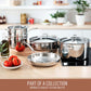Essteele Eternità Stainless Steel 3 Piece Cookware Set Silver