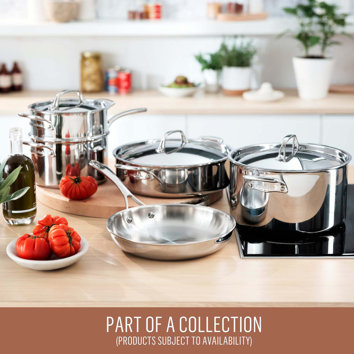 Essteele Eternità Stainless Steel 3 Piece Cookware Set Silver