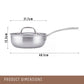 Essteele Eternità Stainless Steel 3 Piece Cookware Set Silver