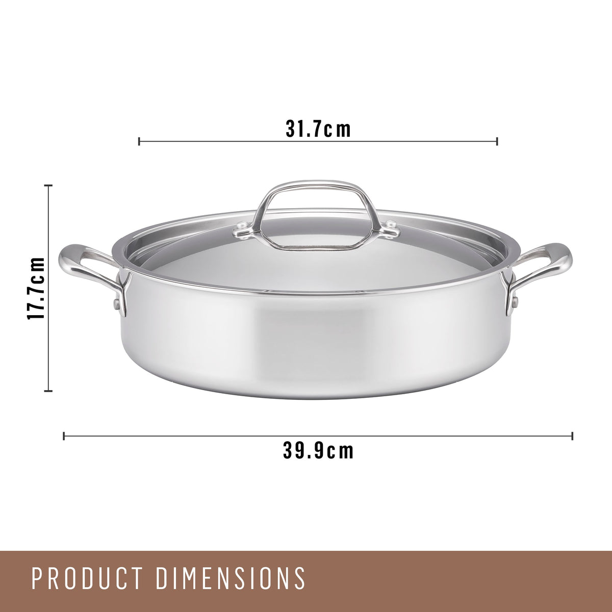 Essteele Eternità Stainless Steel 3 Piece Cookware Set Silver