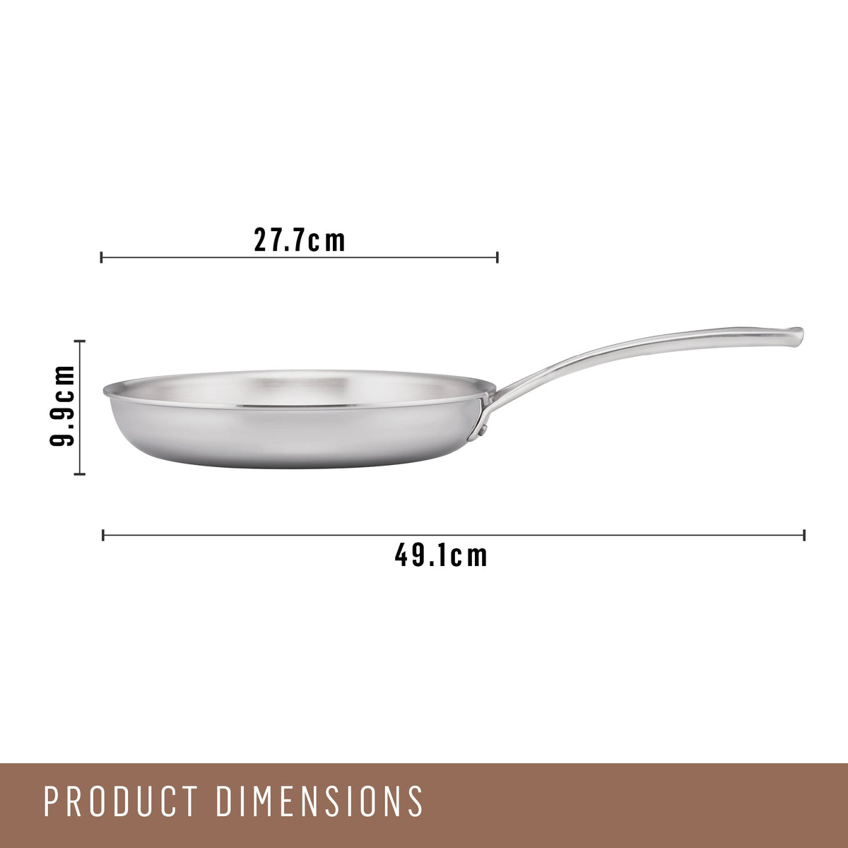 Essteele Eternità Stainless Steel 3 Piece Cookware Set Silver