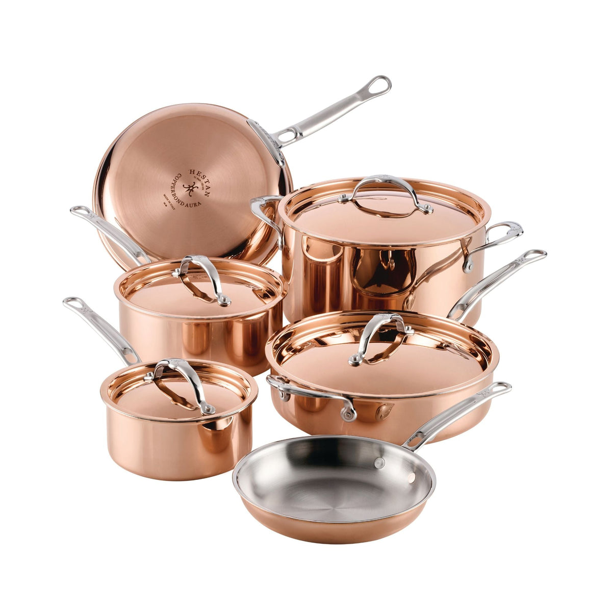 A complete copper kitchen – copper clad stainless steel – Hestan CopperBond Aura Copper Clad 10 Piece Cookware Set