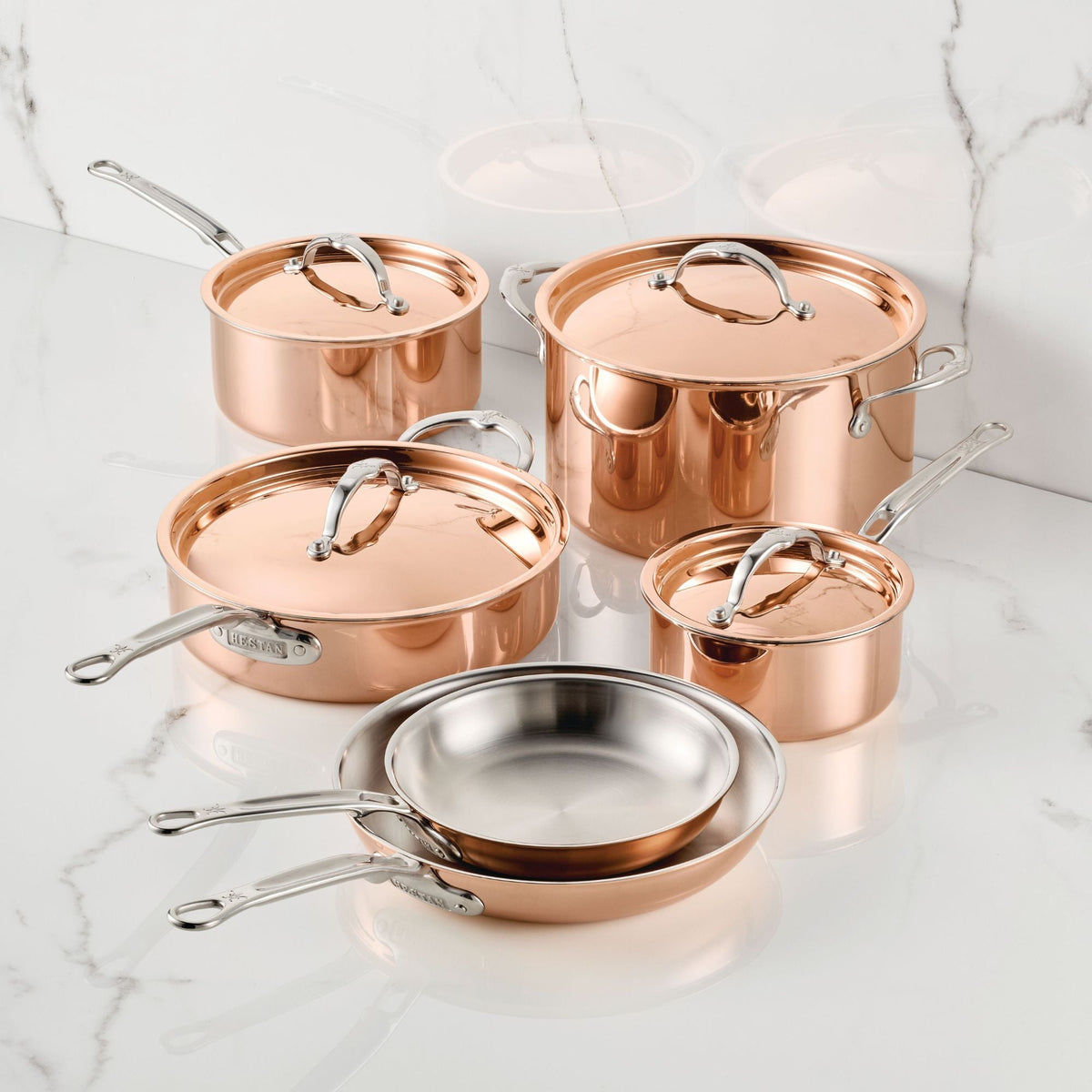 Product detail view: a complete copper kitchen – copper clad stainless steel – Hestan CopperBond Aura Copper Clad 10...