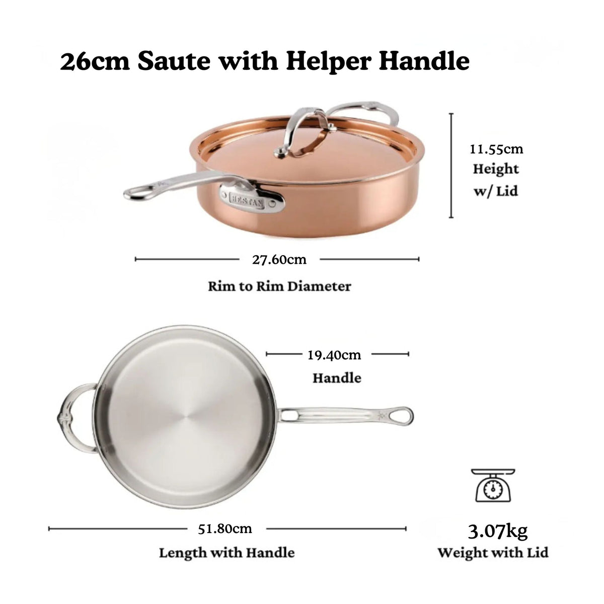 A complete copper kitchen – copper clad stainless steel – Hestan CopperBond Aura Copper Clad 10 Piece Cookware Set