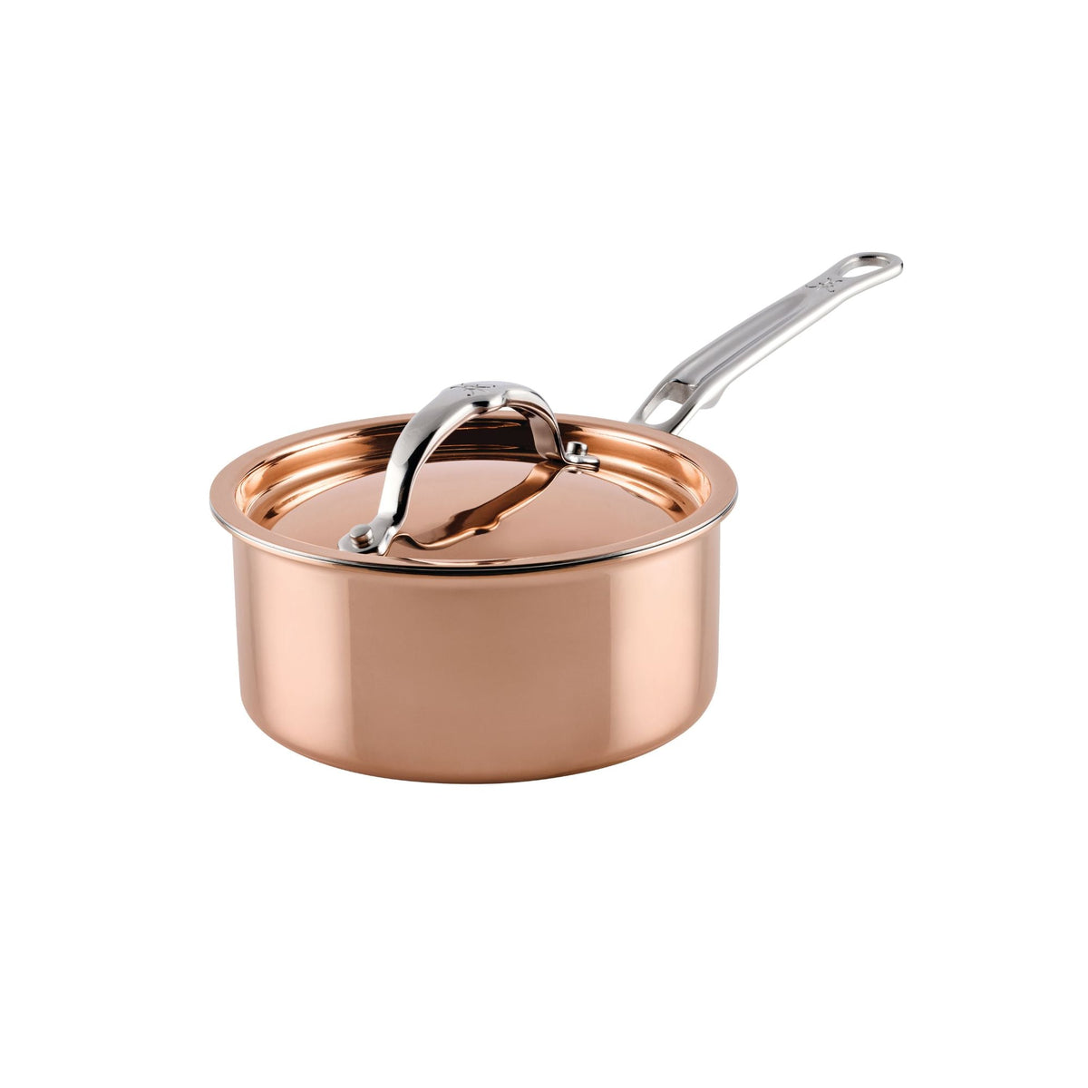 For sauces, reductions and grains – copper clad stainless steel – Hestan CopperBond Aura Copper Clad Covered Saucepan...